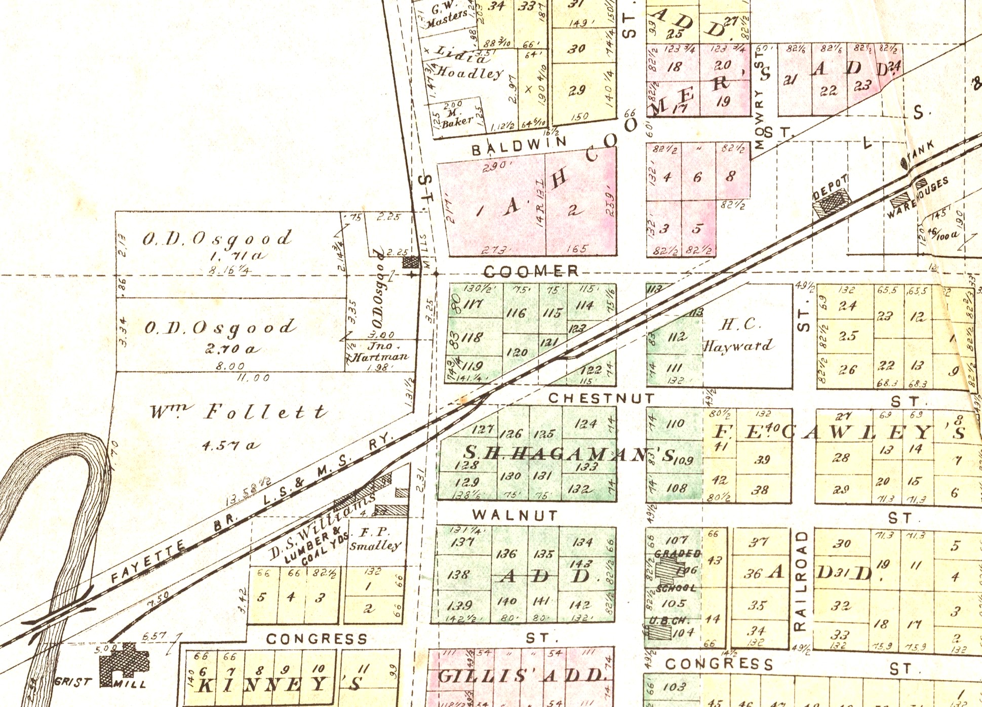 Morenci, MI Map 1893